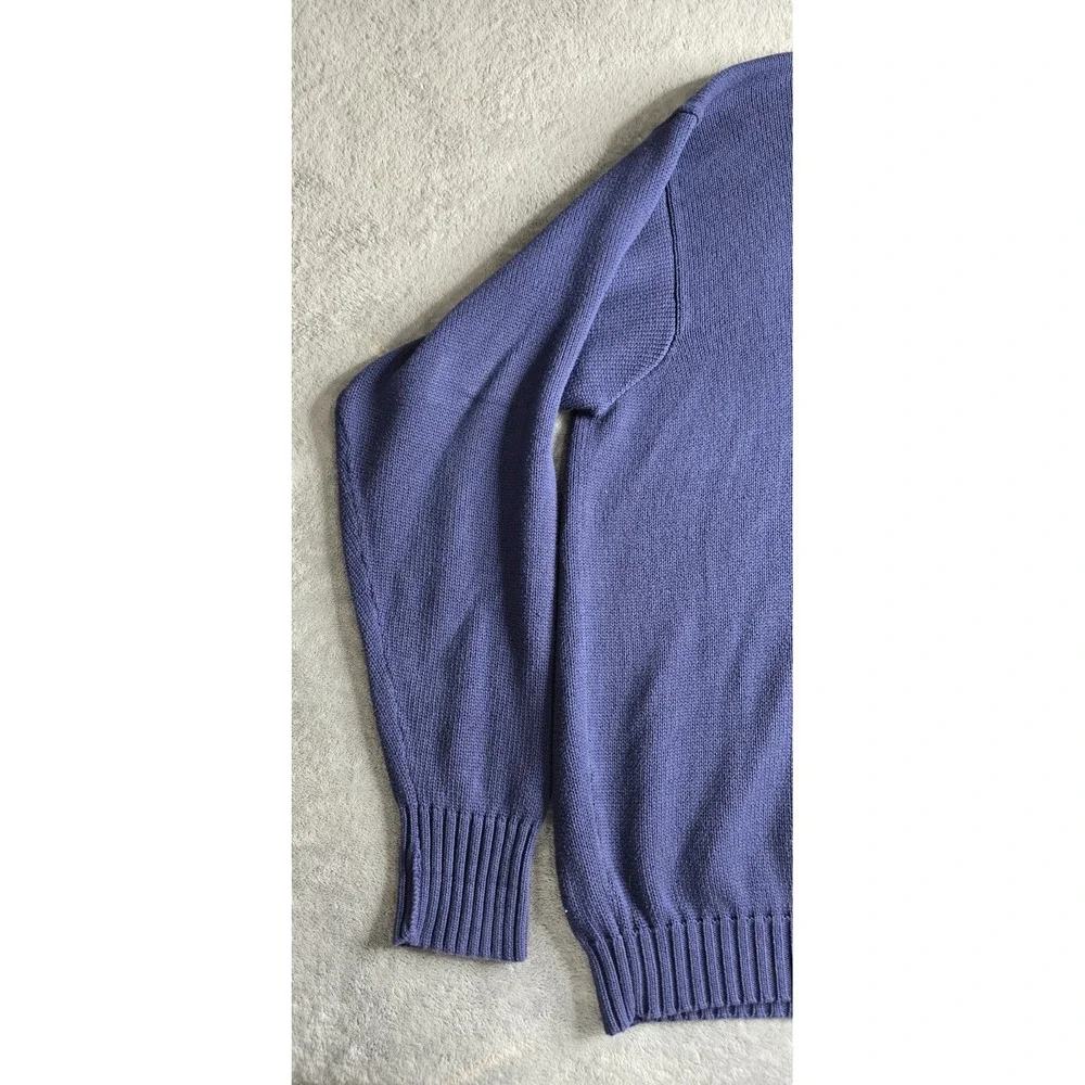 Vintage Polo Ralph Lauren Knit Sweater Mens 4XLT Navy Blue Red Pony Long Sleeve
